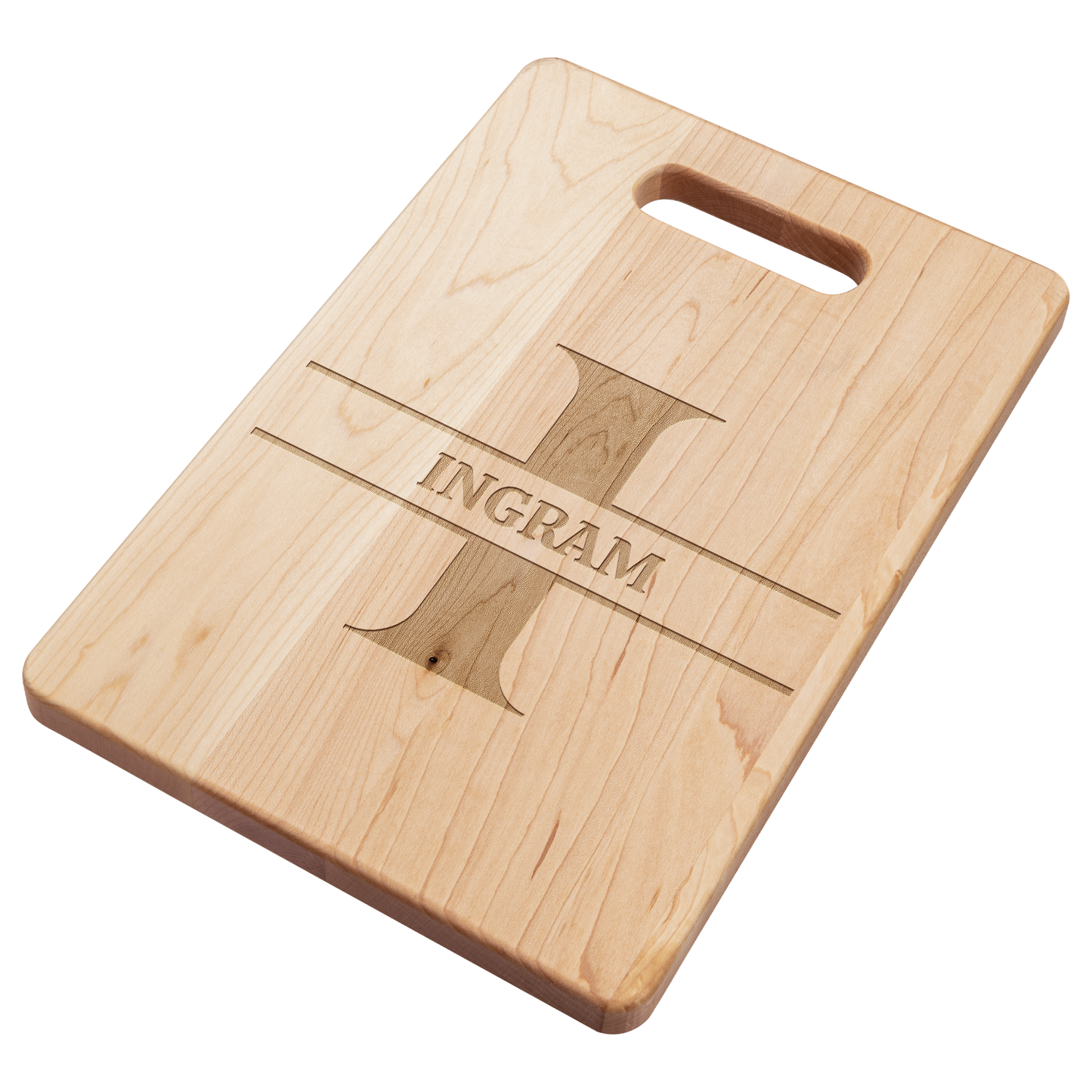 Personalized Monogram Maple Cutting Board – Custom Name & Letter – Handcrafted in the USA