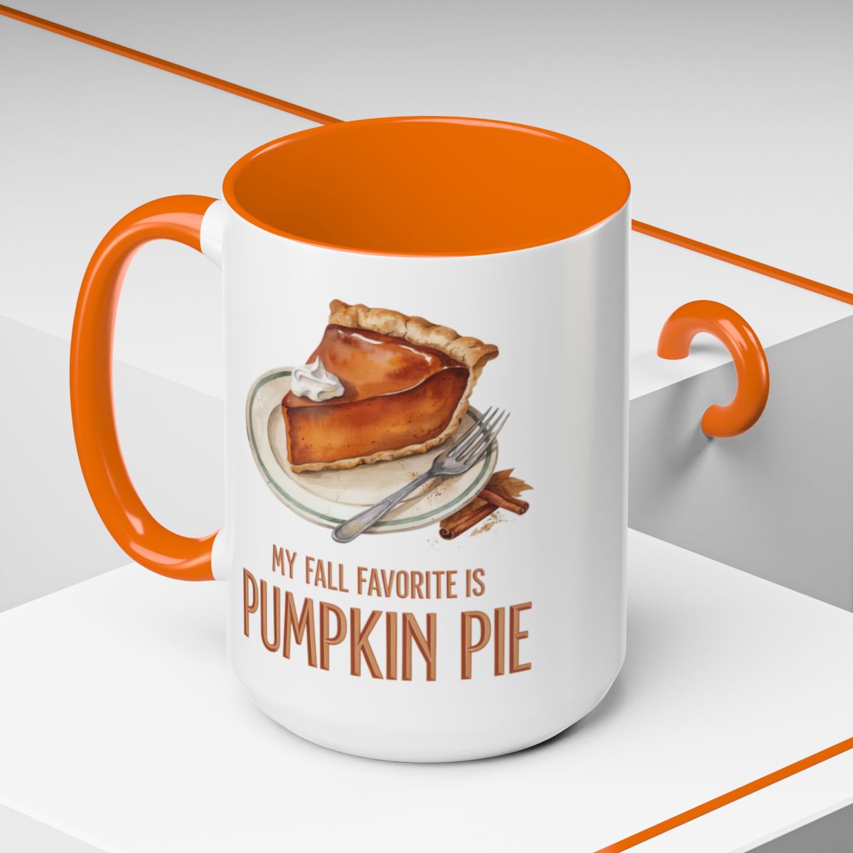 My Fall Favorite Is Pumpkin Pie Two-Tone Ceramic Mug | Autumn Coffee Mug