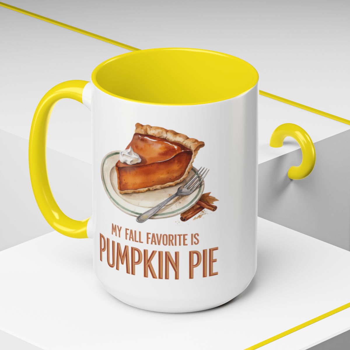 My Fall Favorite Is Pumpkin Pie Two-Tone Ceramic Mug | Autumn Coffee Mug