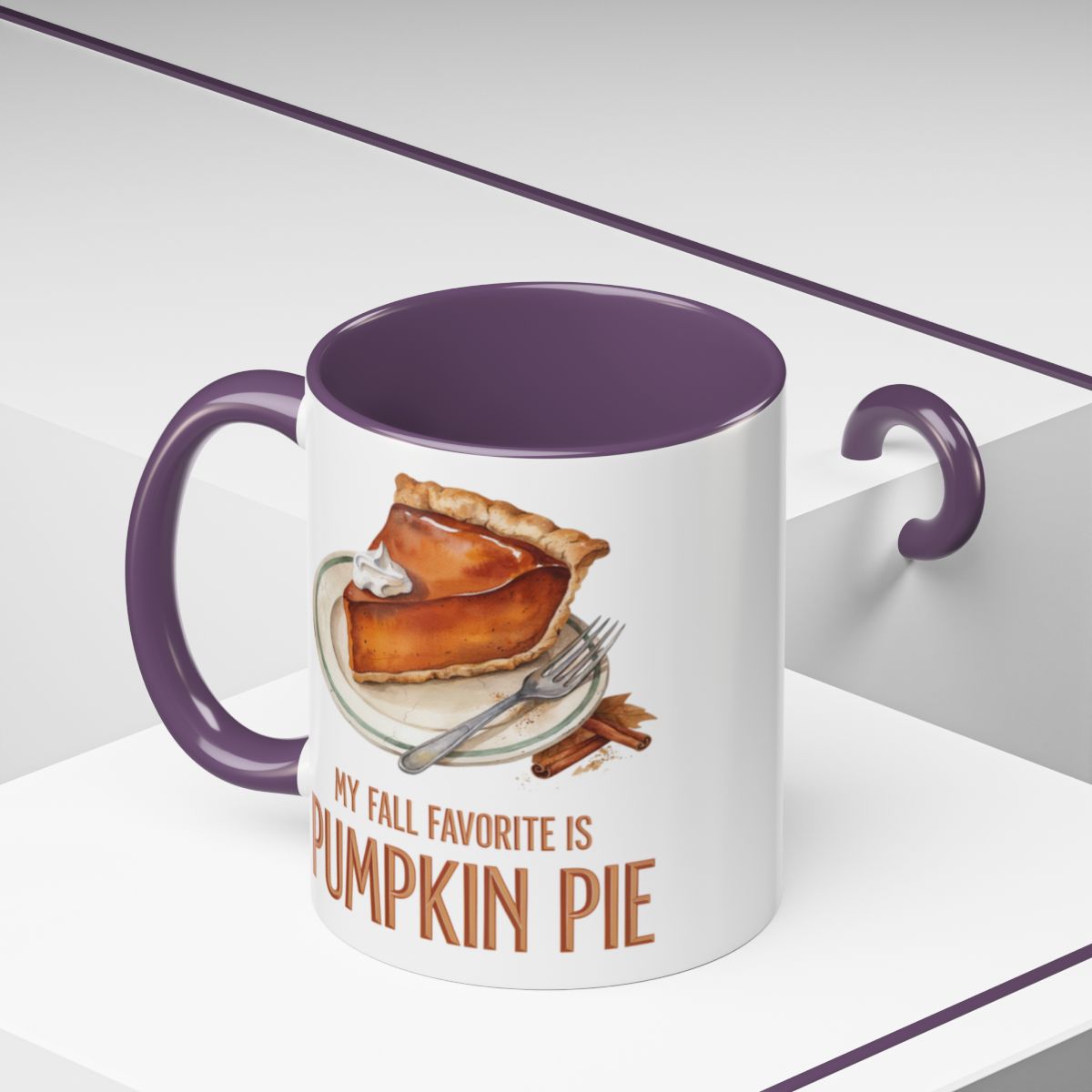 My Fall Favorite Is Pumpkin Pie Two-Tone Ceramic Mug | Autumn Coffee Mug