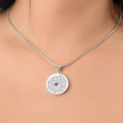 Personalizable Irish Blessing Spiral Pendant – Surgical Steel & 18K Gold Finish