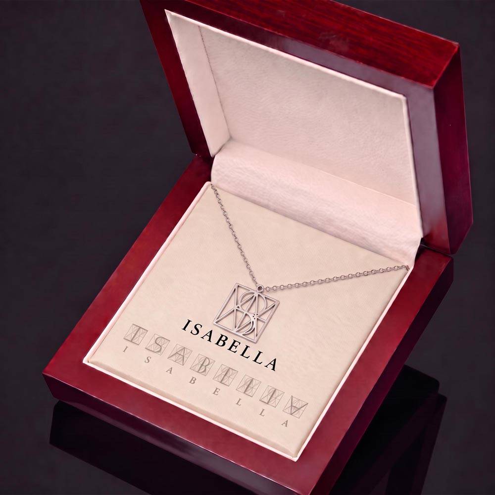To My Daughter Personalized Monogram Necklace