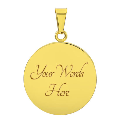 Personalizable Irish Blessing Spiral Pendant – Surgical Steel & 18K Gold Finish