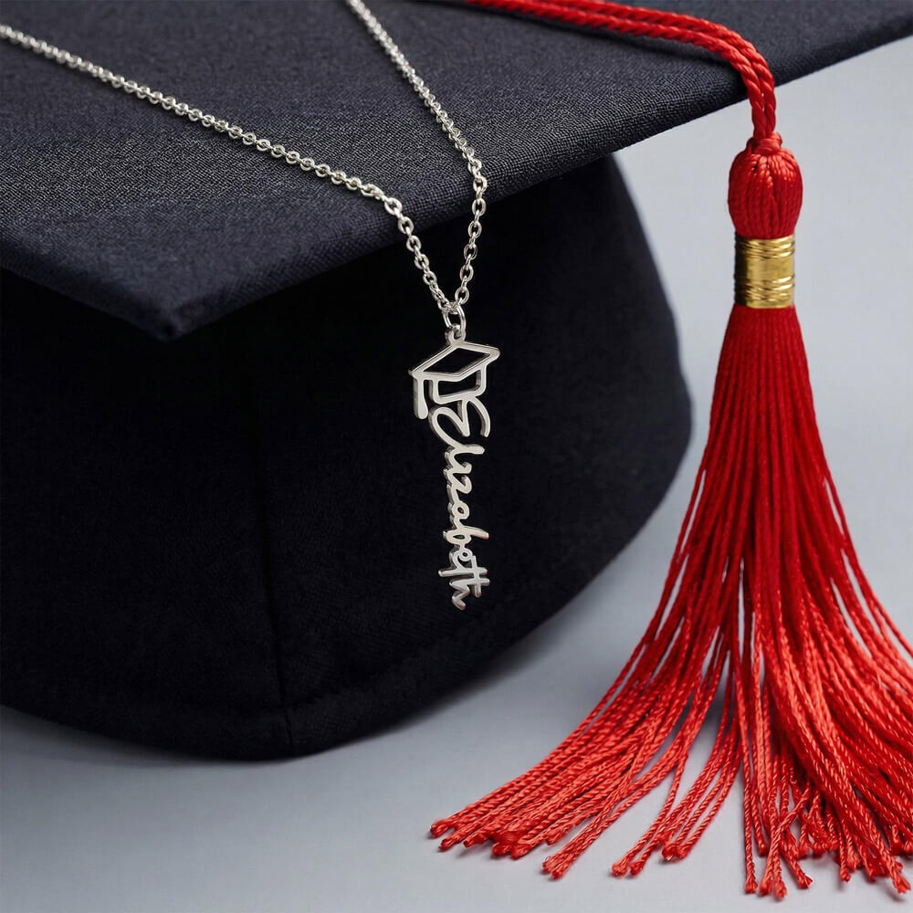 Graduation Name Necklace – Personalized Class of 2026 Gift for Graduate | Custom Name Jewelry
