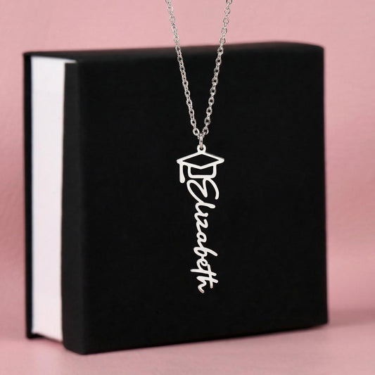 Graduation Name Necklace – Personalized Class of 2026 Gift for Graduate | Custom Name Jewelry