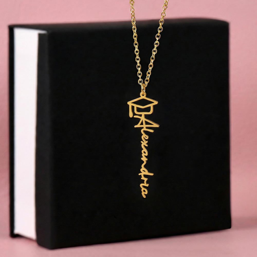 Graduation Name Necklace – Personalized Class of 2026 Gift for Graduate | Custom Name Jewelry