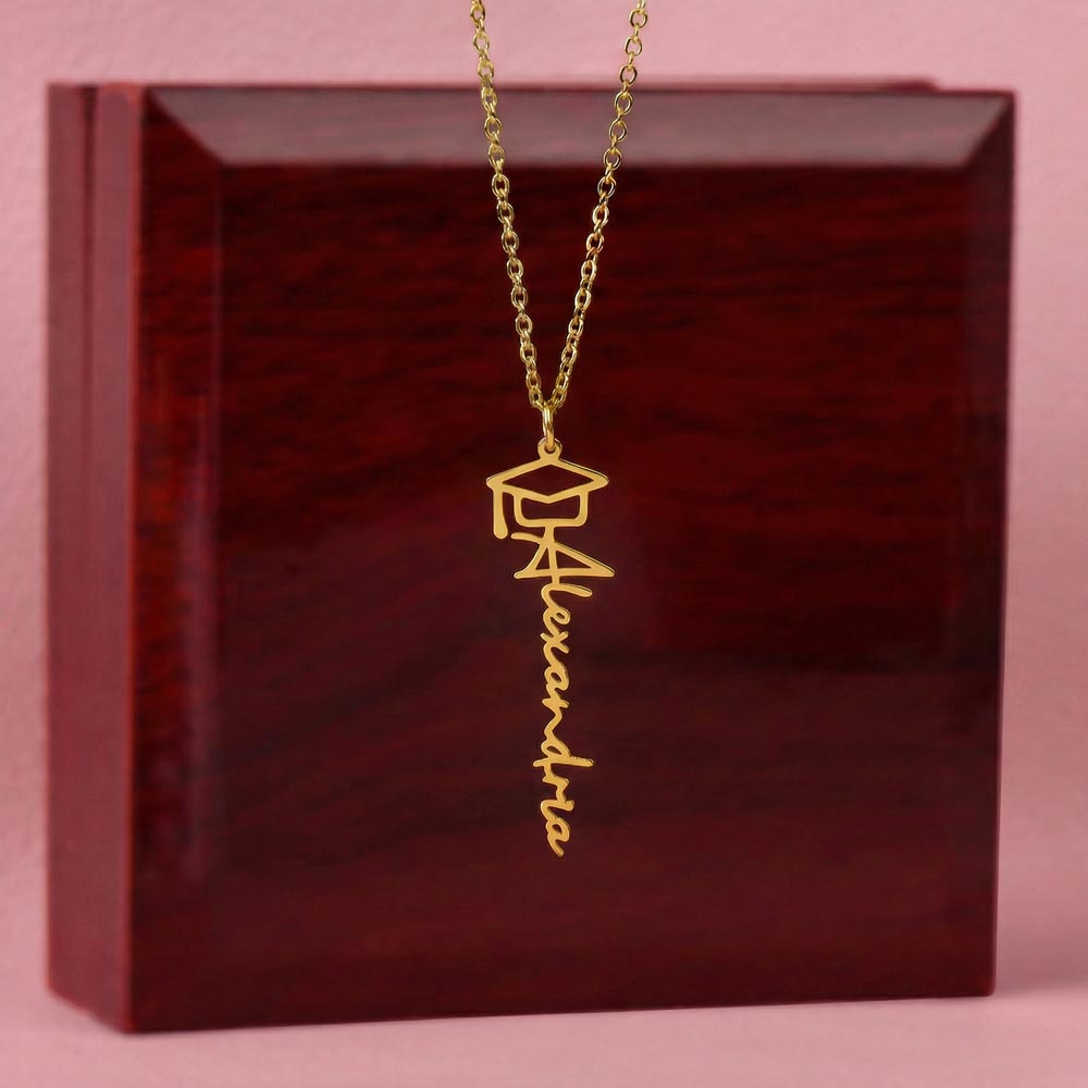 Graduation Name Necklace – Personalized Class of 2026 Gift for Graduate | Custom Name Jewelry