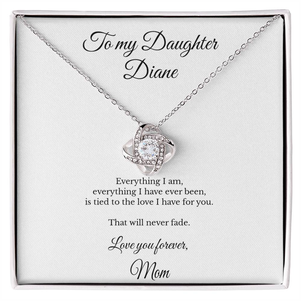 LK26MM18 To My Daughter Personalized Necklace Gift – My Love for You Will Never Fade