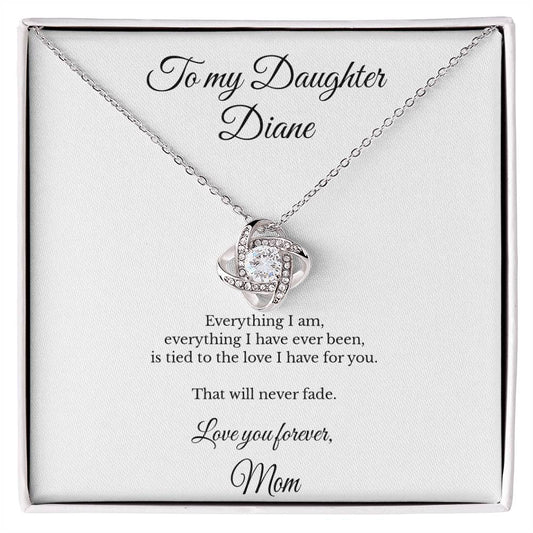 LK26MM18 To My Daughter Personalized Necklace Gift – My Love for You Will Never Fade