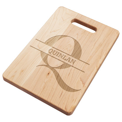Personalized Monogram Maple Cutting Board – Custom Name & Letter – Handcrafted in the USA