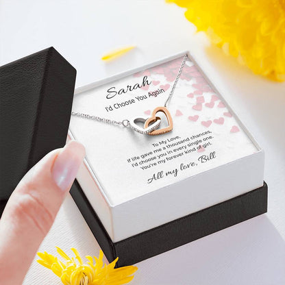 Choose You Again Interlocking Hearts Necklace – A Symbol of Endless Love