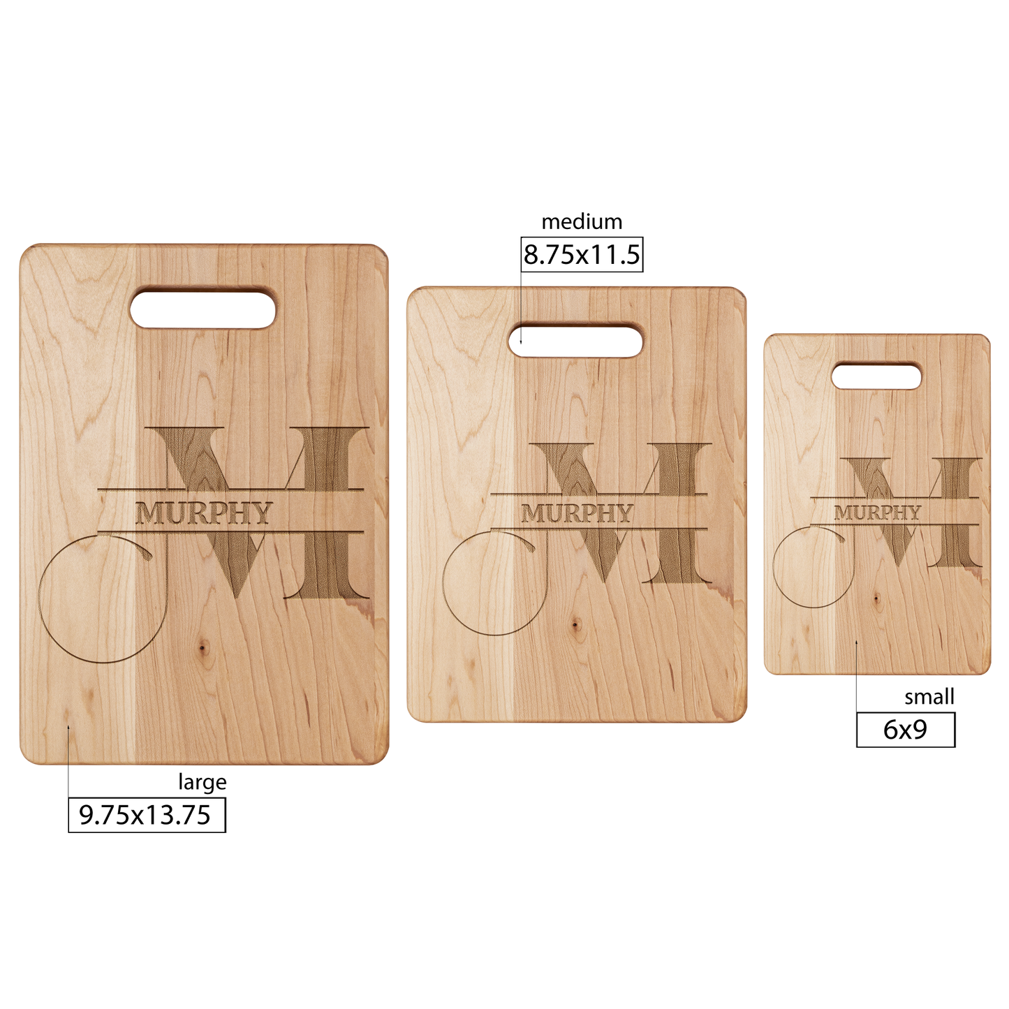 Personalized Monogram Maple Cutting Board – Custom Name & Letter – Handcrafted in the USA