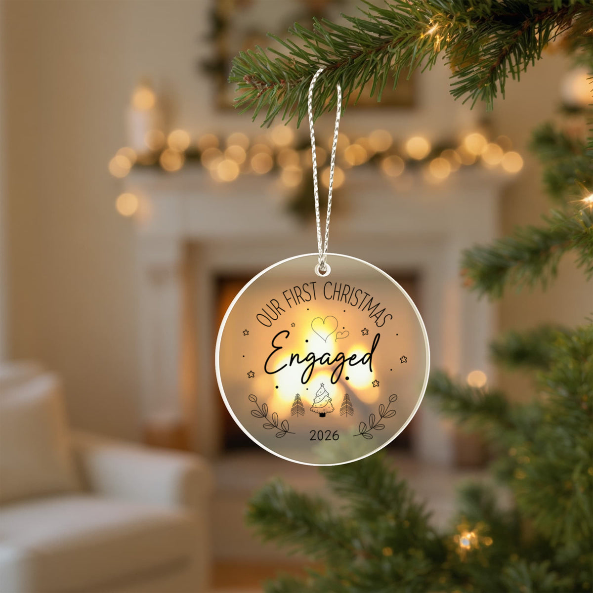 Our First Christmas Engaged 2026 Ornament – Engagement Keepsake