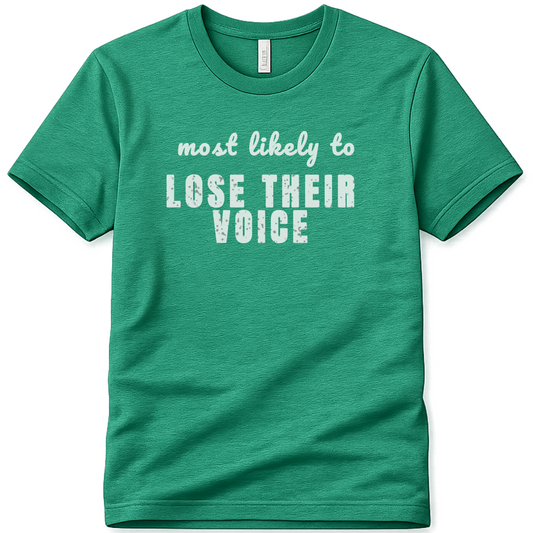 LOSE THEIR VOICE SPT10 St Patricks Day Bachelorette Shirt, Funny Irish Party Tee, Most Likely to Shirt, Pub Crawl Outfit, Girls Night Out Tee