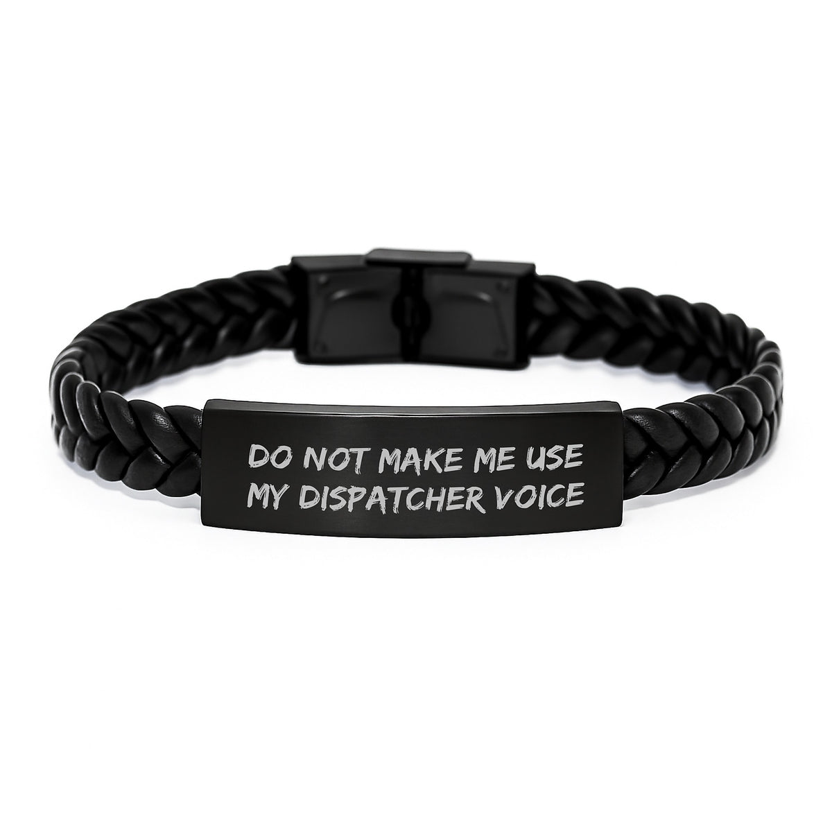 Dispatcher Humor Gifts from Friends to Dispatcher Birthday Unique Interlaced Leather Bracel - Image 1