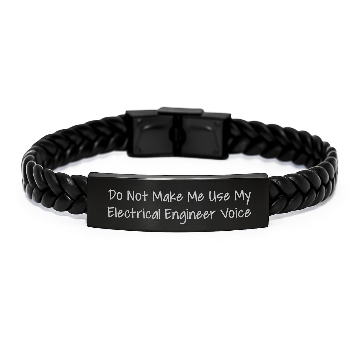Funny Electrical Engineer Gifts for Him from Friends - Interlaced Leather Bracelet for Graduation - Image 1