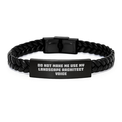 Landscape Architect Funny Quote Interlaced Leather Bracelet, Gifts from Friends to Landscape Architect Graduation Unique Gifts - Image 1
