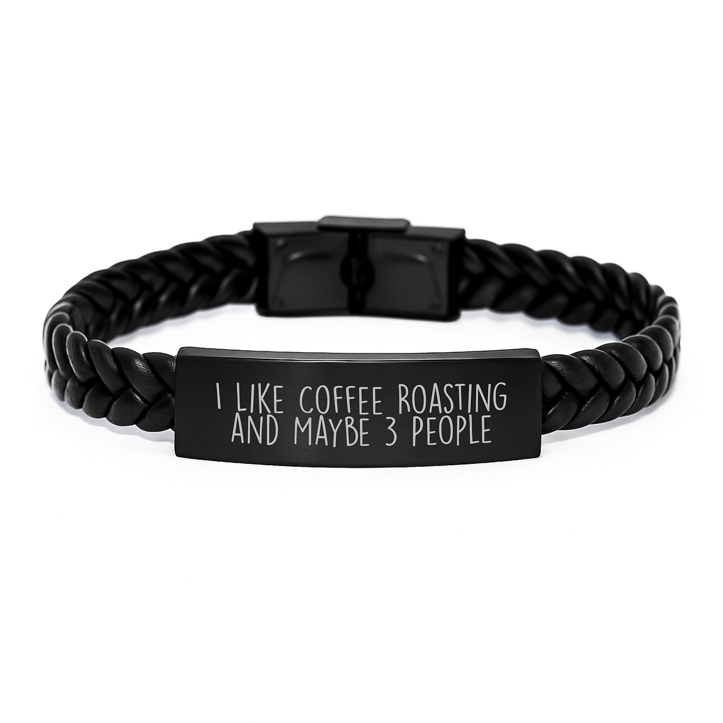 Coffee Roasting Enthusiast Gifts from Friends - Interlaced Leather Bracelet for Men or Women, Perfect Graduation Unique Gifts - Image 1
