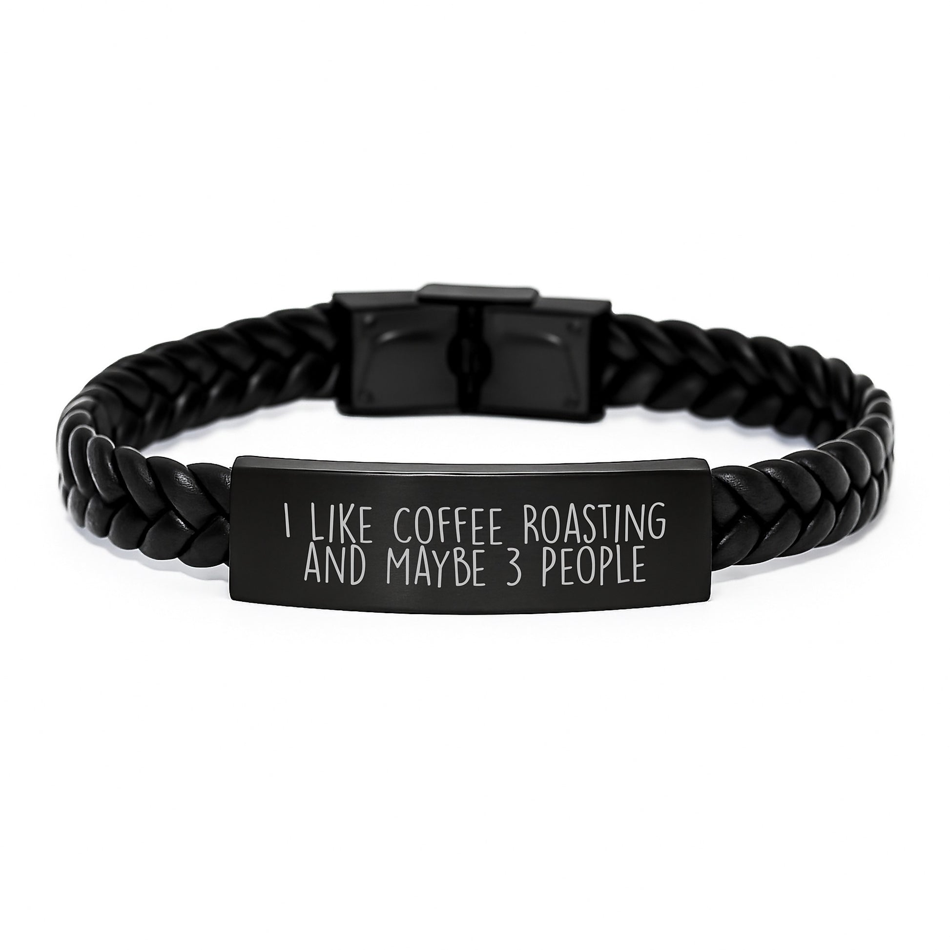 Coffee Roasting Enthusiast Gifts from Friends - Interlaced Leather Bracelet for Men or Women, Perfect Graduation Unique Gifts - Image 1