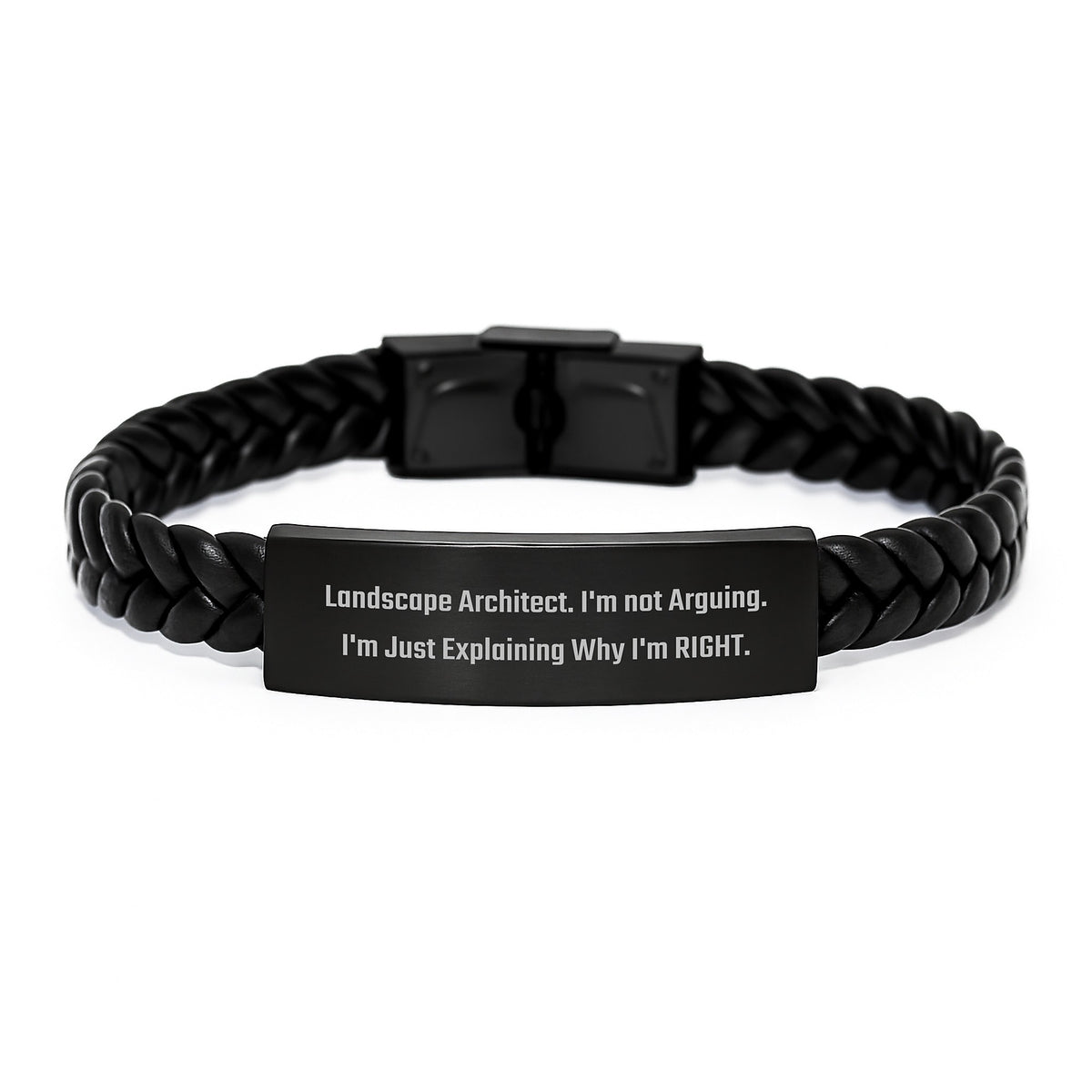 Landscape Architect Humor Interlaced Leather Bracelet Gifts from Friends to Coworkers, Birthday Unique Presents for Men or Women - Image 1