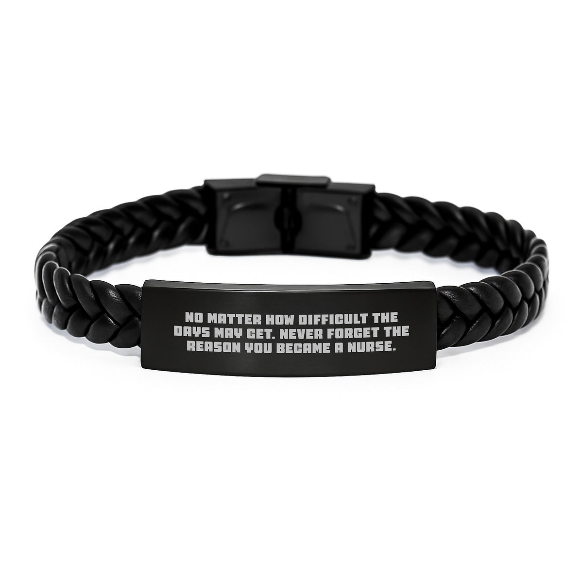Inspiring Nurse Gifts from Friends, Coworkers, Family - Interlaced Leather Bracelet, Unique Birthday Unique Gifts for Nurse - Image 1