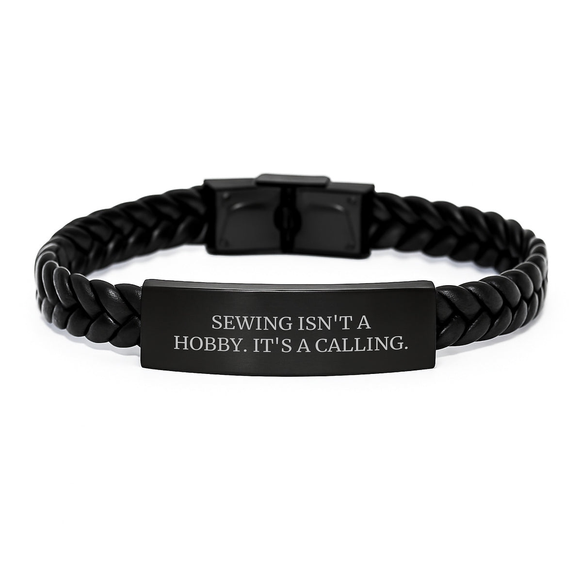 Sewing Gifts for Him, Interlaced Leather Bracelet from Friend, Birthday Unique Presents for Sewing Enthusiast - Image 1