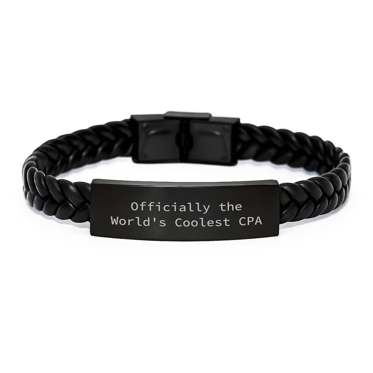 Funny CPA Gifts from Dad - Interlaced Leather Bracelet for Mom's Day Unique Gifts - Image 1