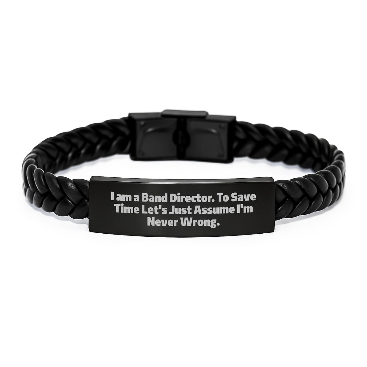Gifts for Band Directors, Funny Interlaced Leather Bracelet, Band Director Gifts from Family, Father's Day Unique Gift for Men - Image 1