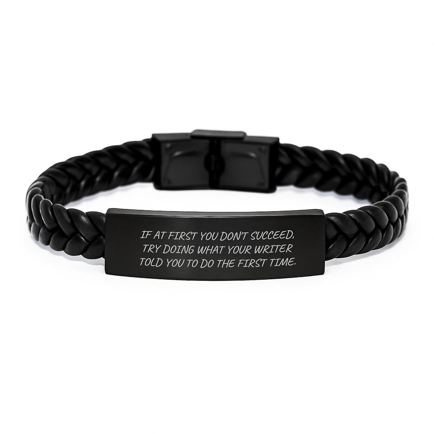 Funny Writer Interlaced Leather Bracelet Gifts from Family to Writer for Graduation Unique Gifts - Image 1