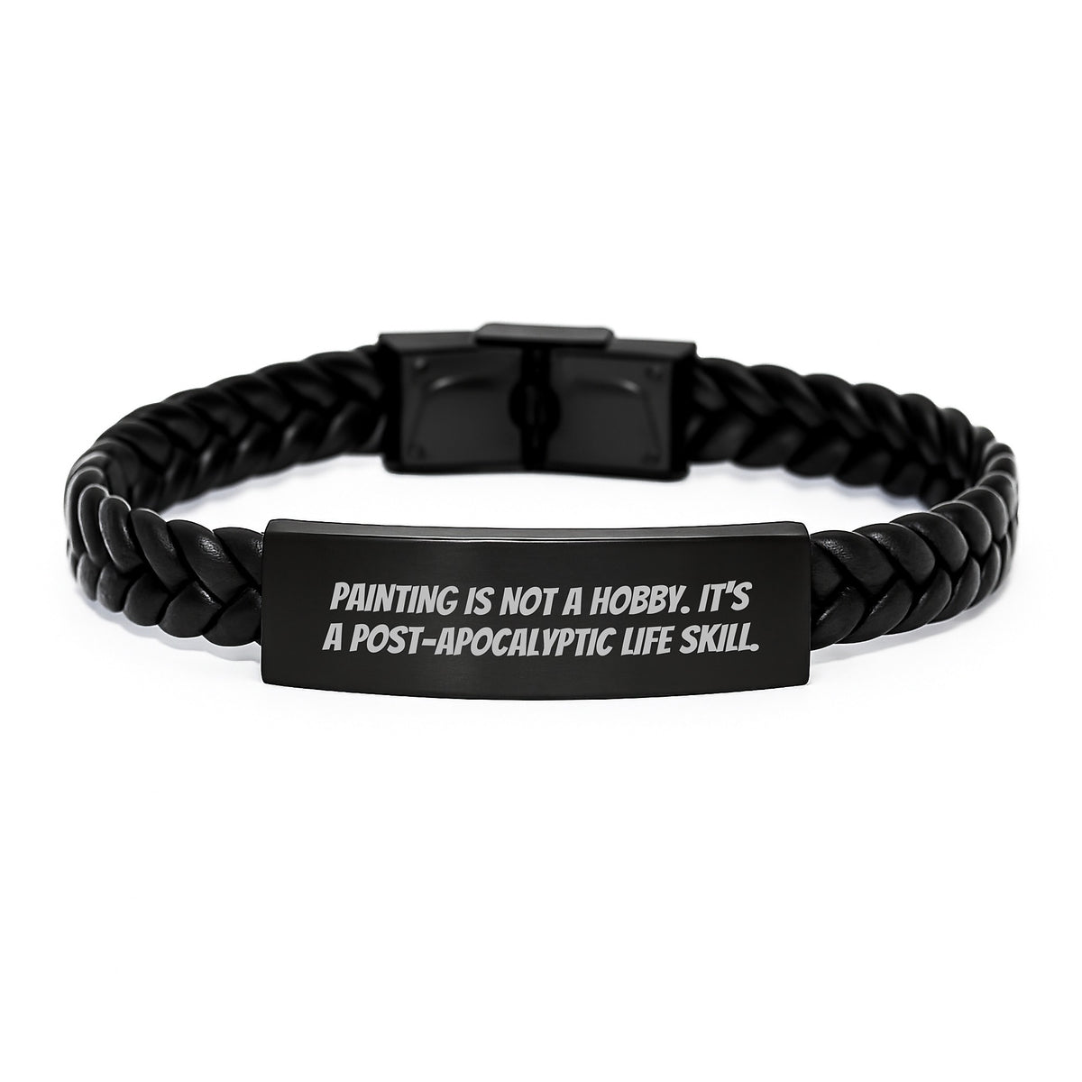 Painting Keepsake Interlaced Leather Bracelet for Him Birthday Gift - Image 1
