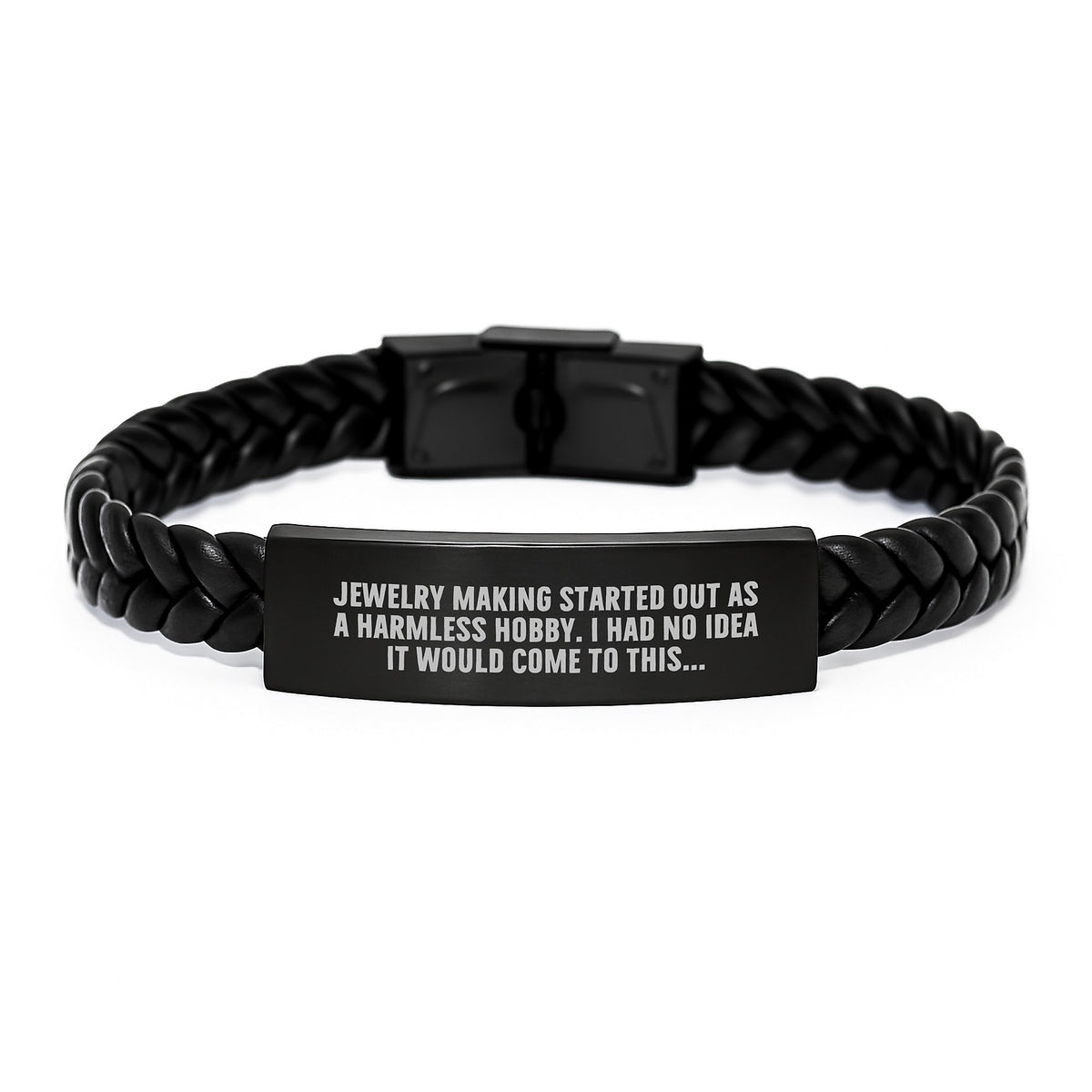 Funny Jewelry Making Gift for Men, Unique Interlaced Leather Bracelet, Graduation Unique Gifts from Friends, Family, Coworkers - Image 1