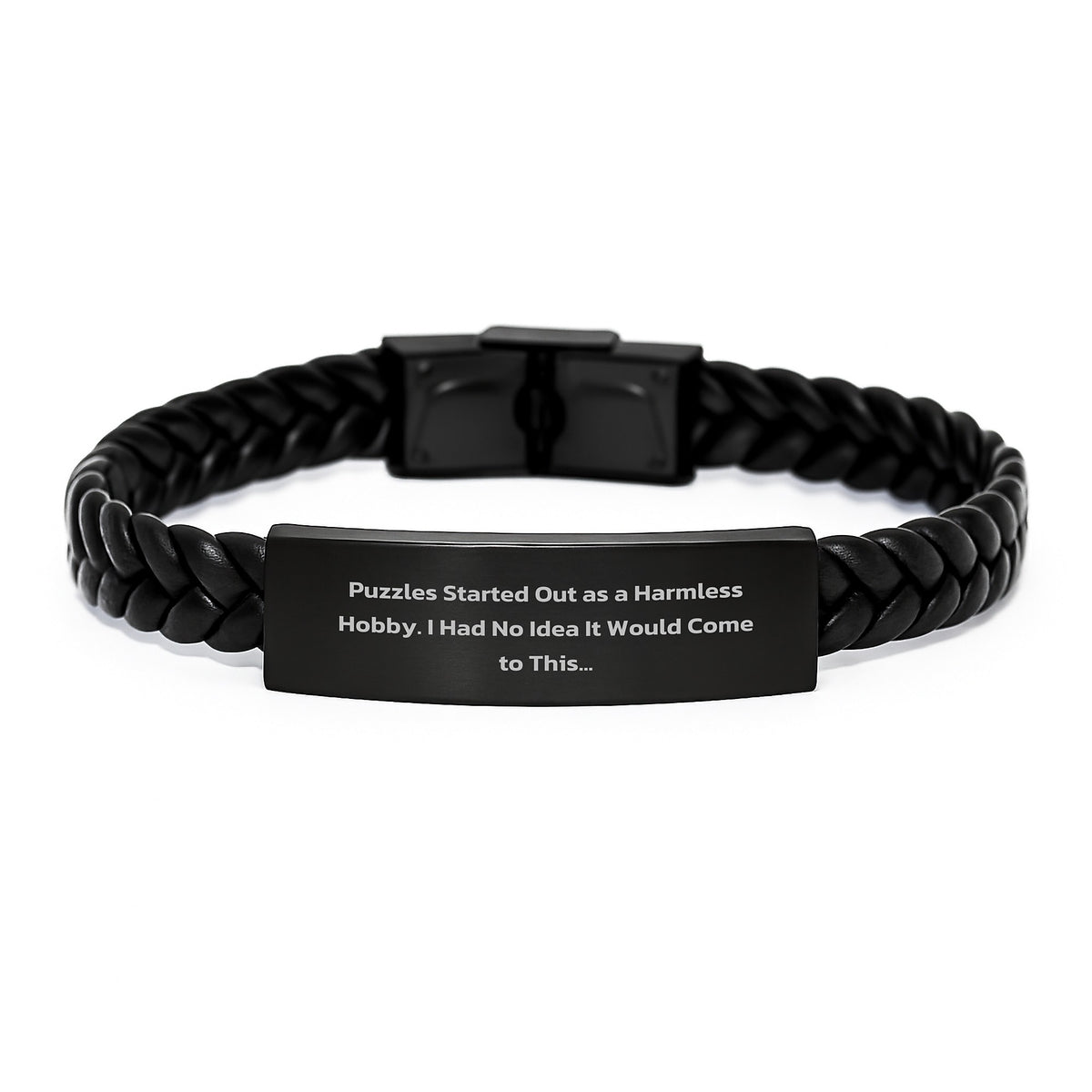 Puzzles Keepsake Elegant Birthday Gift Interlaced Leather Bracelet - Image 1