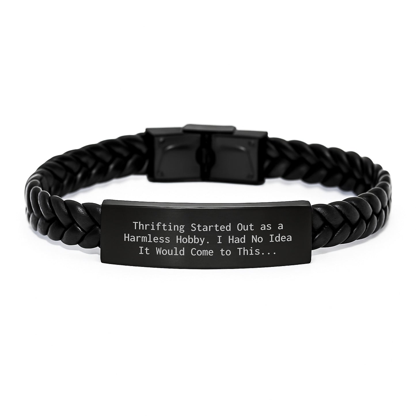 Unique Thrifting Gifts from Friends for Thrifting Men Interlaced Leather Bracelet Graduation - Image 1