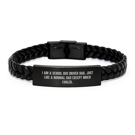 School Bus Driver Keepsake Bracelet for Him Birthday Gift - Image 1