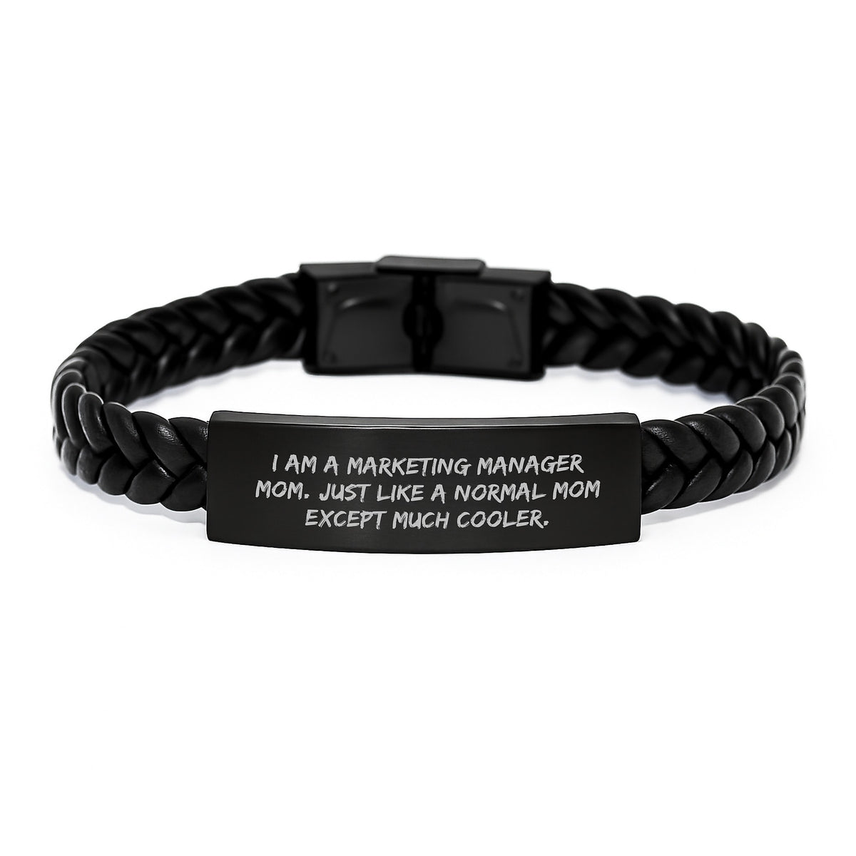 Marketing Manager Keepsake Leather Bracelet for Him Birthday Gift - Image 1