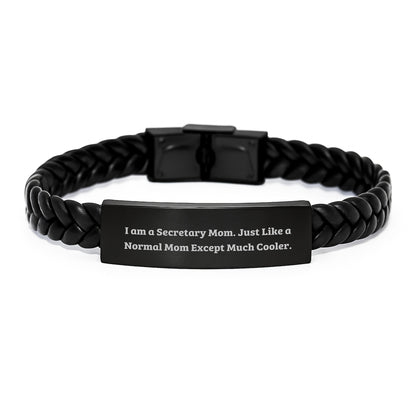 Secretary Keepsake Interlaced Leather Bracelet for Him Birthday Gift - Image 1