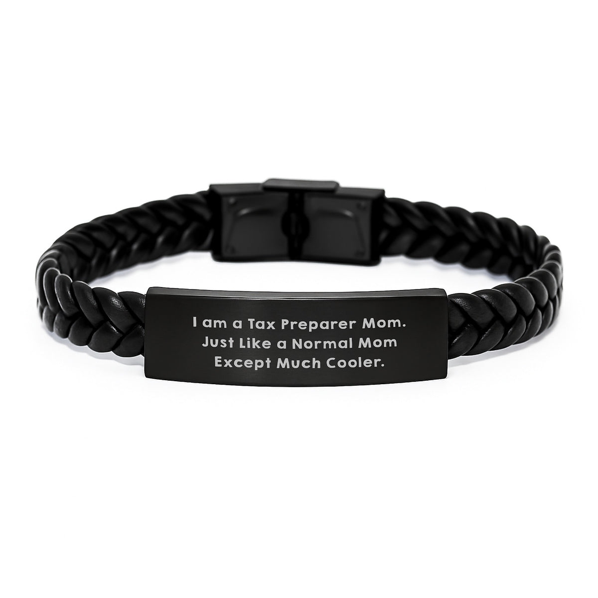 Tax Preparer Keepsake Bracelet for Him Birthday Gift PU Leather - Image 1