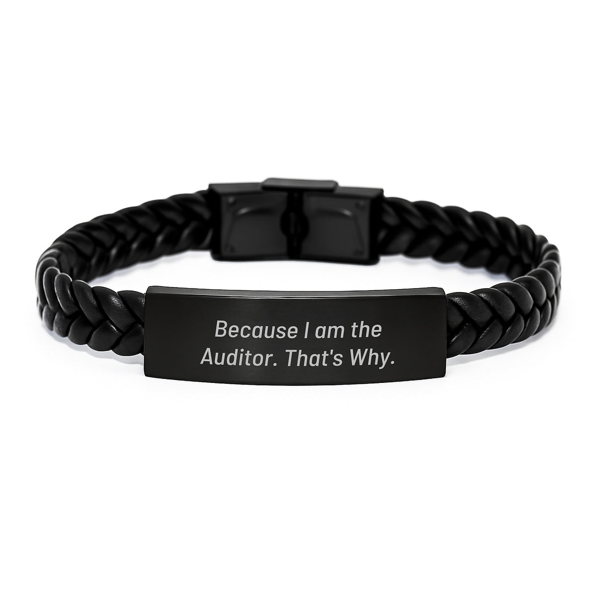 Bold Auditor Interlaced Leather Bracelet – Birthday Gift for Friends - Image 1