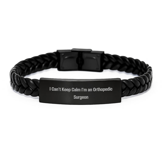I'm An Orthopedic Surgeon Graduation Gifts for Friends - Funny Interlaced Leather Bracelet from Family - Image 1