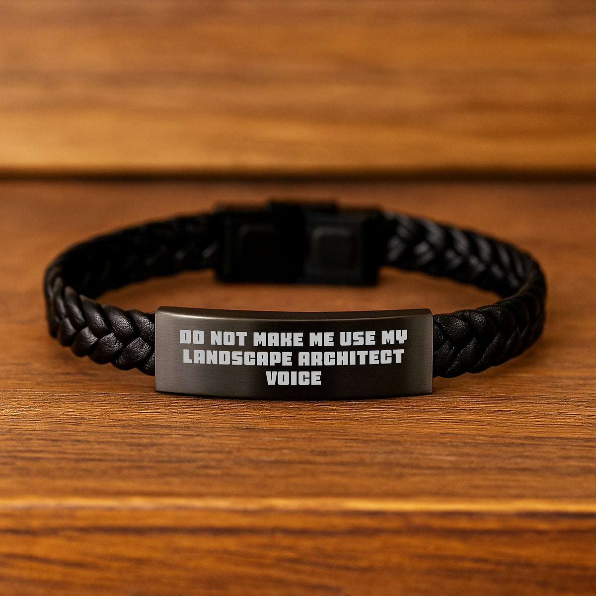 Landscape Architect Funny Quote Interlaced Leather Bracelet, Gifts from Friends to Landscape Architect Graduation Unique Gifts - Image 2