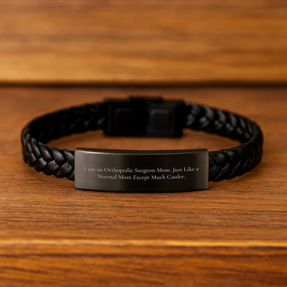 Unique Gifts for Orthopedic Surgeon Mom from Friends, Funny Inspirational Leather Bracelet for Men Women Graduation - Image 2