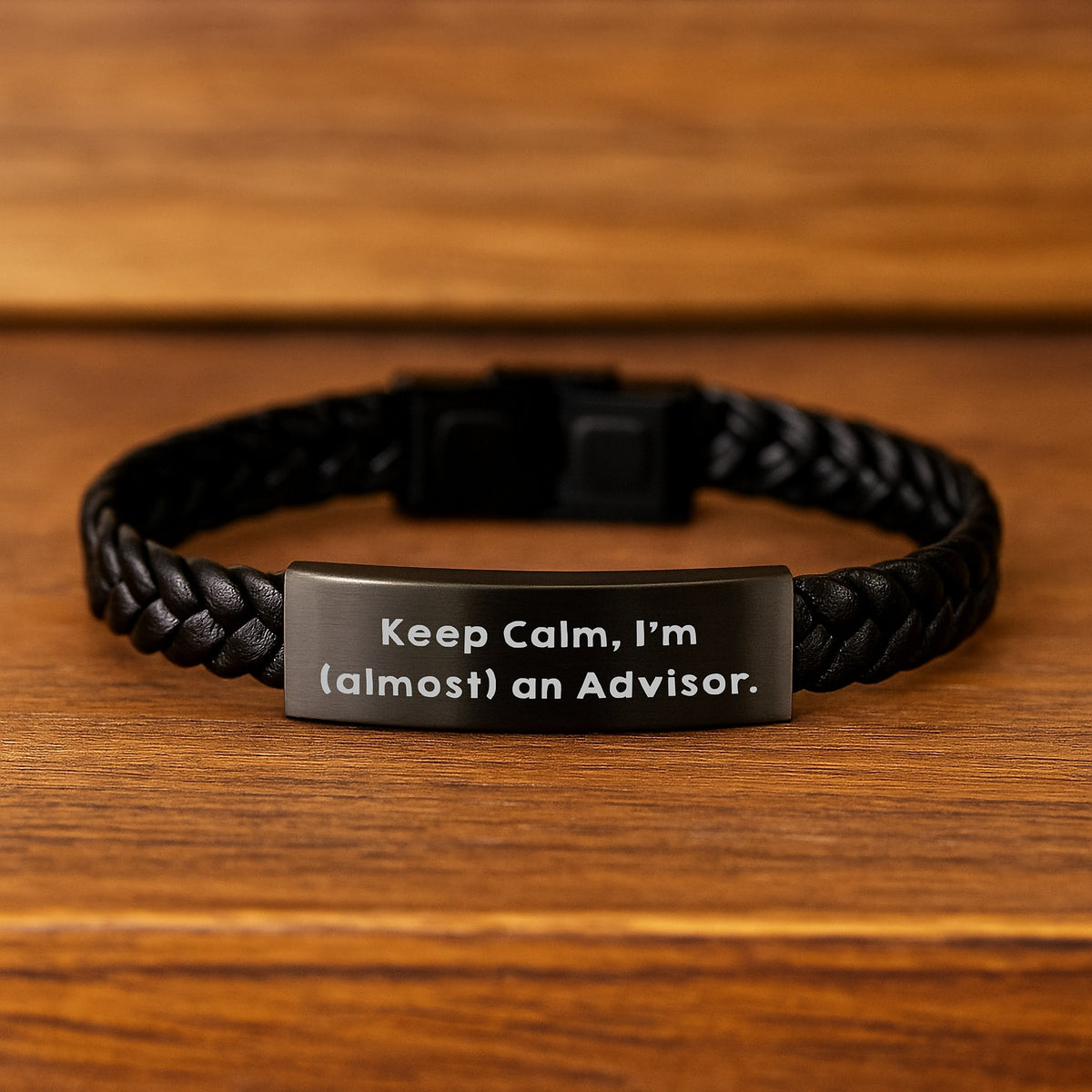 Advisor Keepsake Interlaced Leather Bracelet for Him Birthday Gift - Image 2