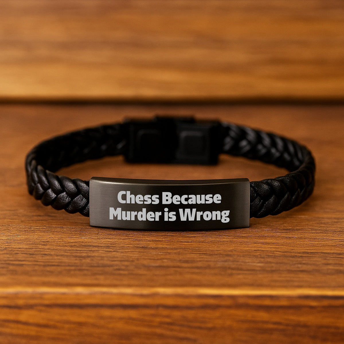 Gifts for Chess Lovers - Funny Interlaced Leather Bracelet for Men Graduation Unique Gifts from Friends Family - Image 2