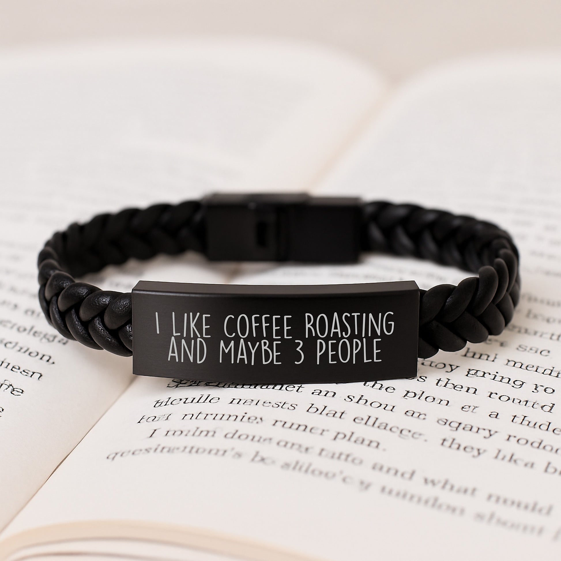 Coffee Roasting Enthusiast Gifts from Friends - Interlaced Leather Bracelet for Men or Women, Perfect Graduation Unique Gifts - Image 3
