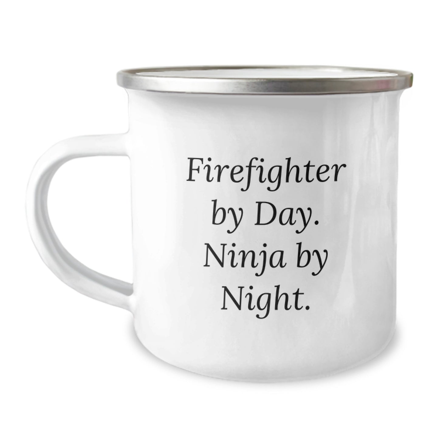 Funny Firefighter Gifts for Men, Christmas Unique Firefighter Mugs with 'Firefighter By Day. Ninja By Night.' Quote, Camping Mug for Firefighter Enthusiasts Gifts from Family - Image 1