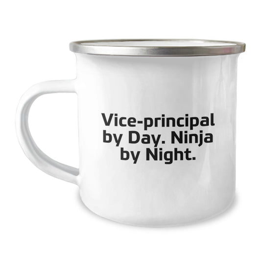 Gifts for Vice-principal Men, Vice-principal By Day Ninja By Night Funny Camping Mug, Christmas Unique Gifts for Vice-principal from Friends - Image 1