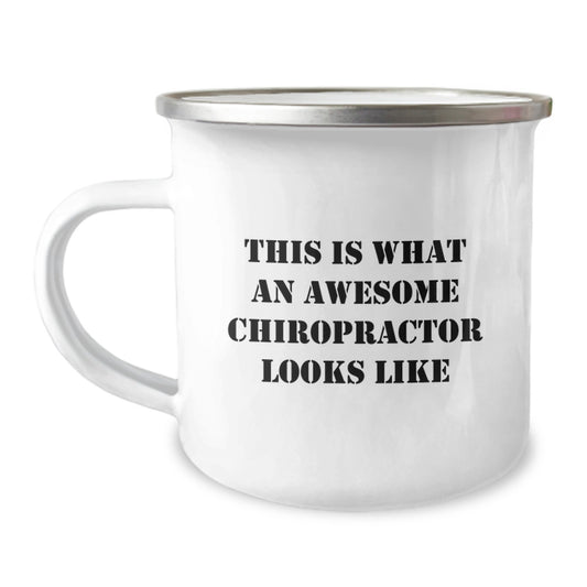 Funny Gifts from Friends and Family for Awesome Chiropractor, Birthday Unique Gifts for Chiropractor, Funny Chiropractor Camping Mug with Inspirational Quote - Image 1