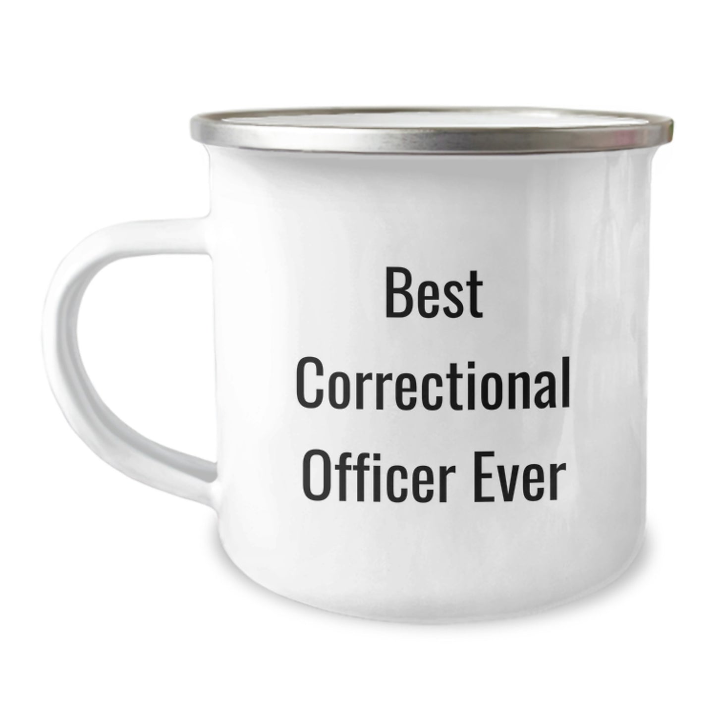 Funny Correctional Officer Gifts from Friends - Best Correctional Officer Ever Camping Mug - Correctional Officer Unique Christmas Unique Gifts - 12 oz Stainless Steel Enamel Finish - Image 1