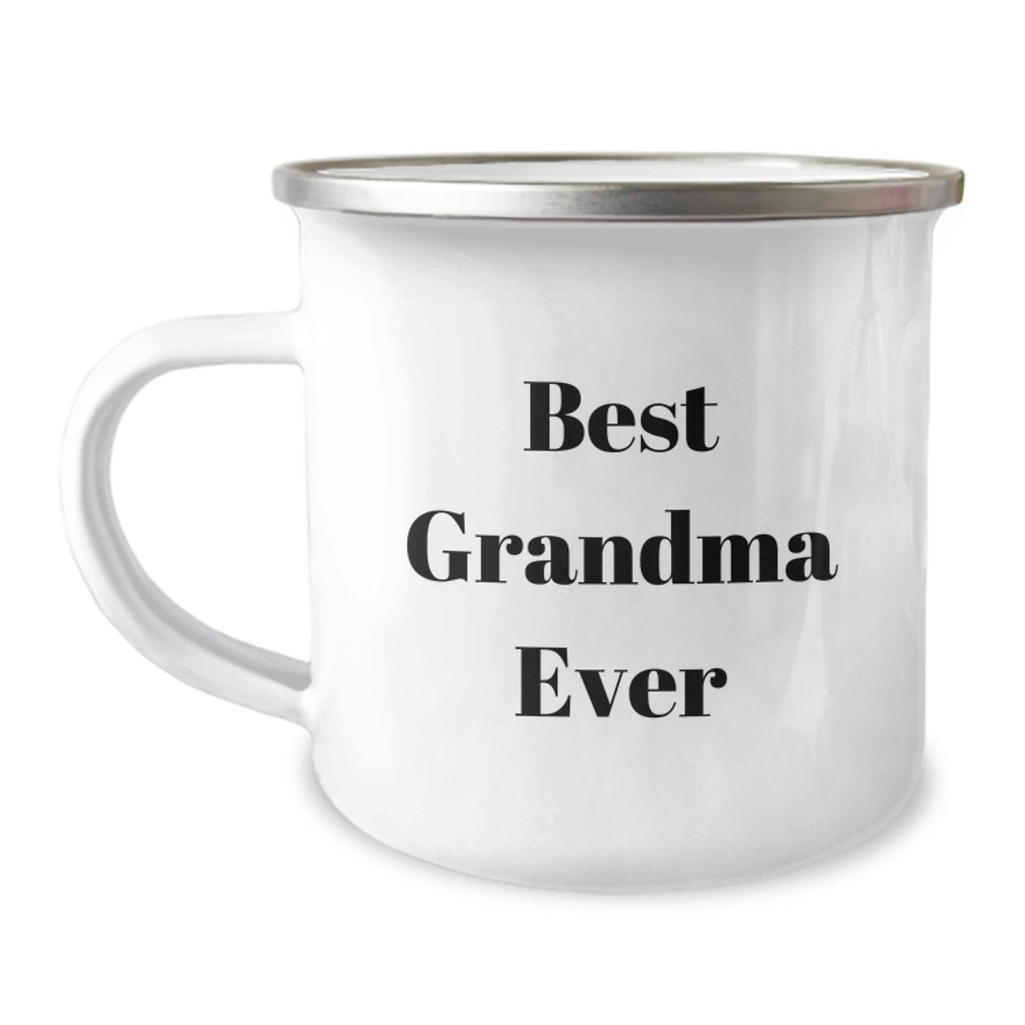 Funny Grandma Camping Mug, Gifts from Men to Best Grandma Ever, 12 oz Stainless Steel with Enamel Finish, Birthday Unique Gifts for Grandma - Image 1