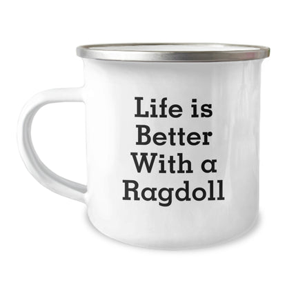Funny Ragdoll Cat Gifts for Men - Life Is Better With A Ragdoll Birthday Unique Mug for Camping Lovers from Friends - Image 1